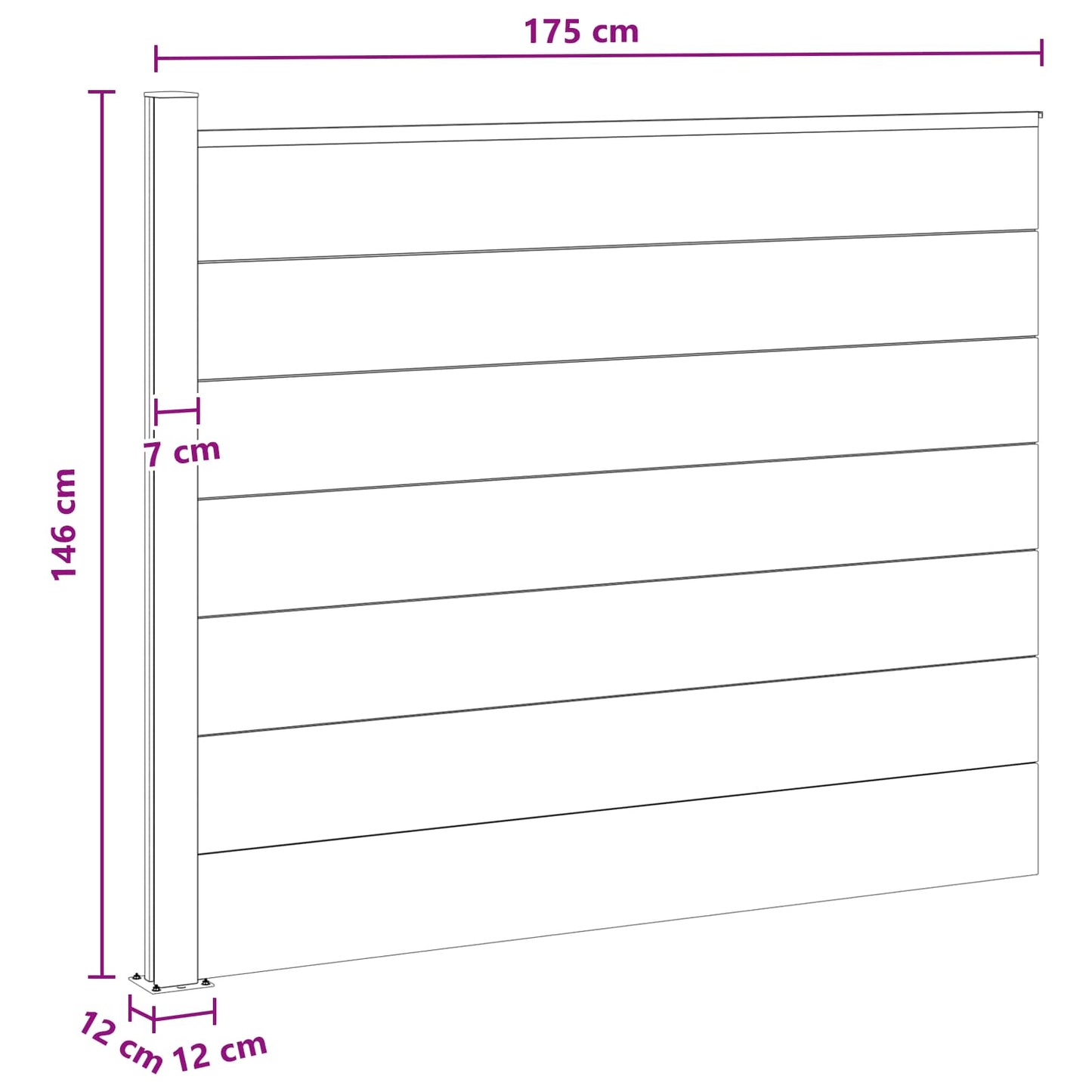 Zaunelement Wpc Und Aluminium