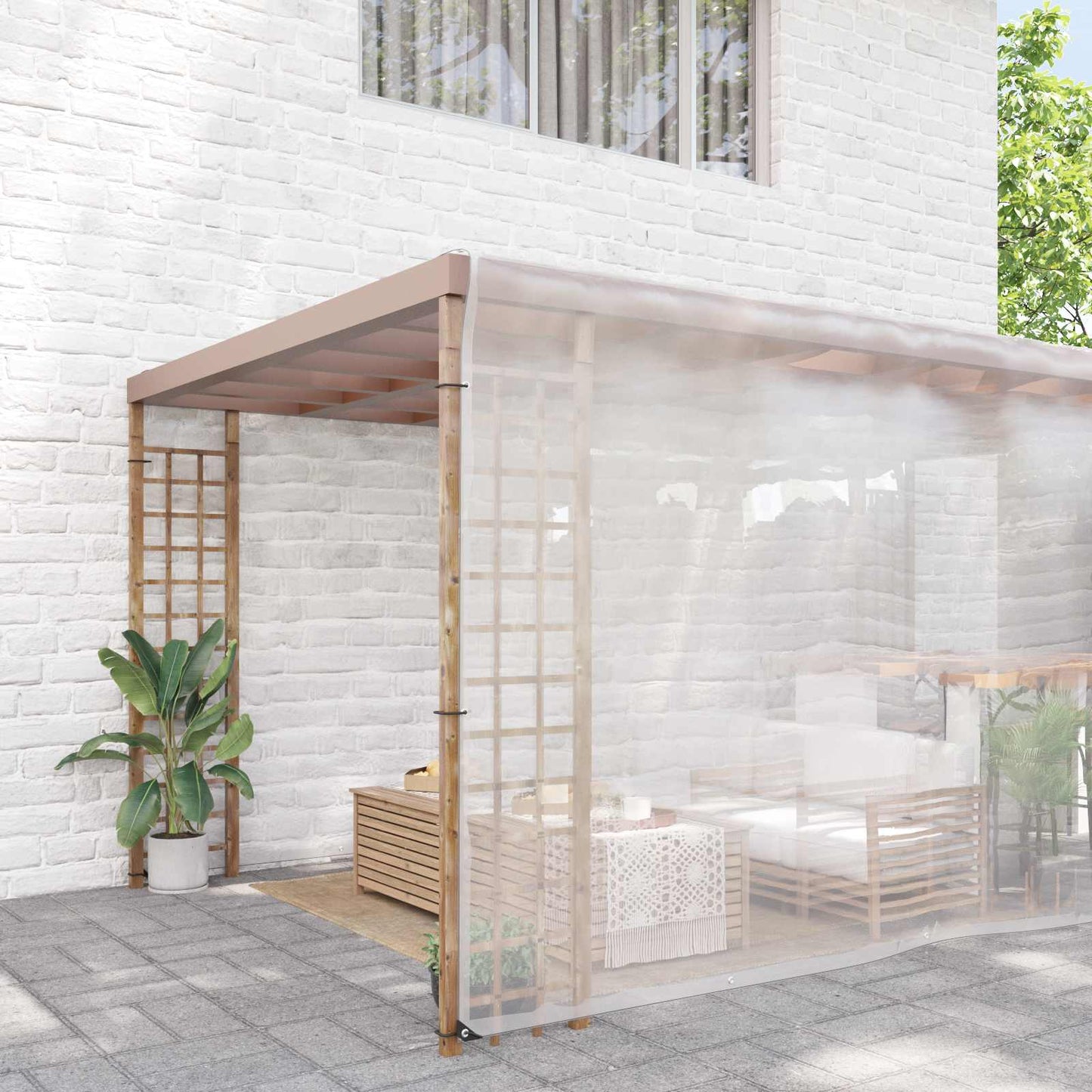 Plane Mit Ösen Transparent 7 X 4 M Polyethylen