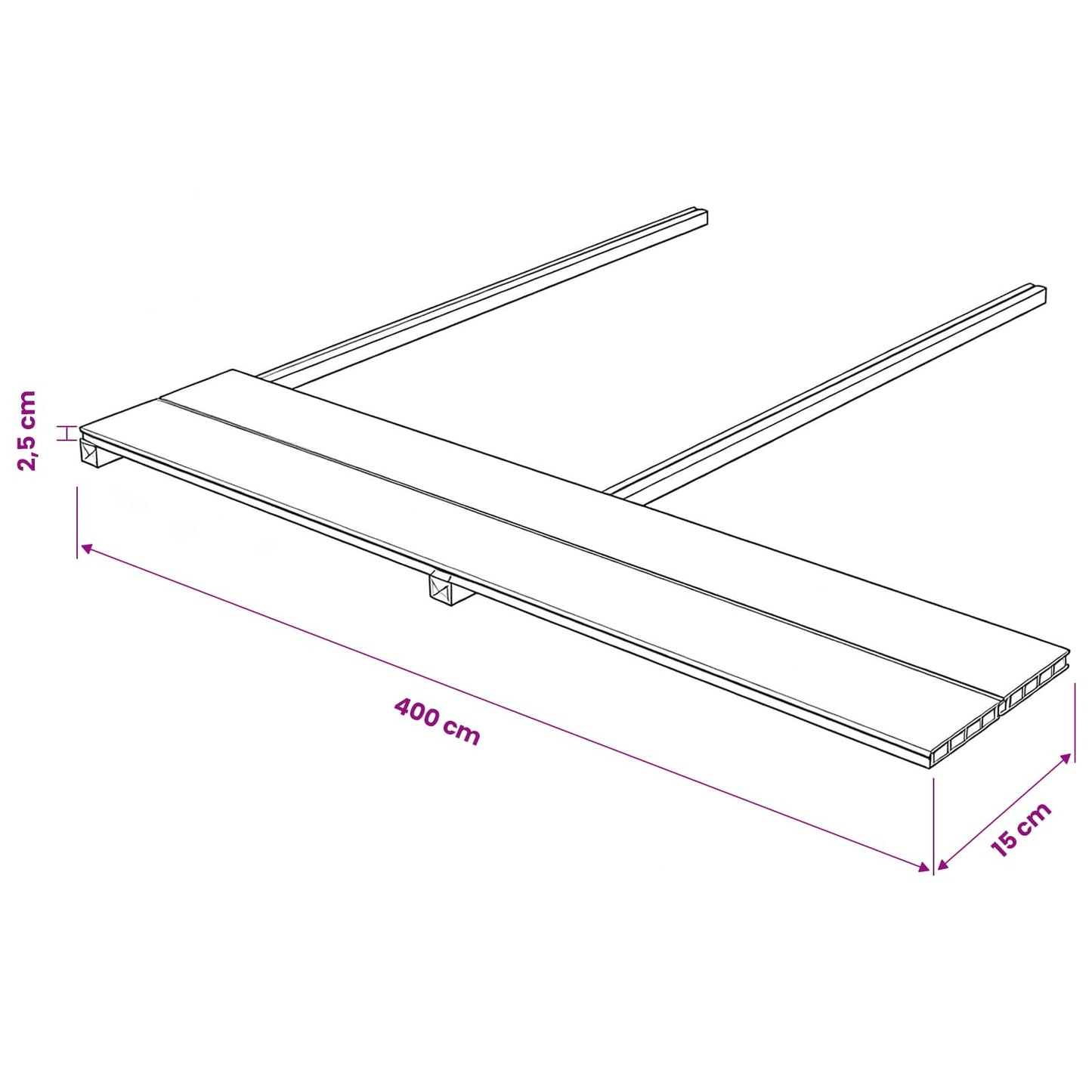 Terrassendiele 4 Pcs Teak Wpc
