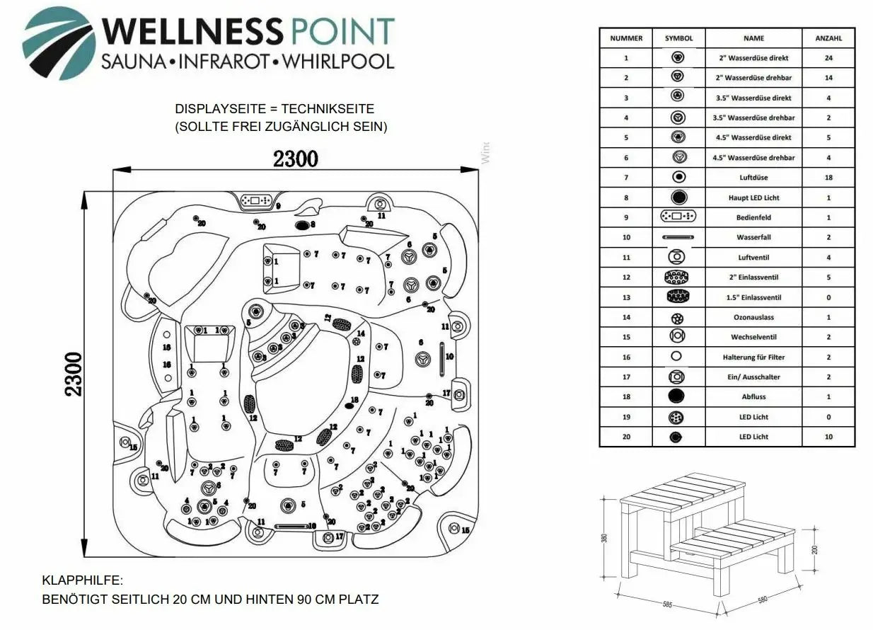 American Outdoor-Whirlpool Roma Sterling Silver / Grey 230x230 cm