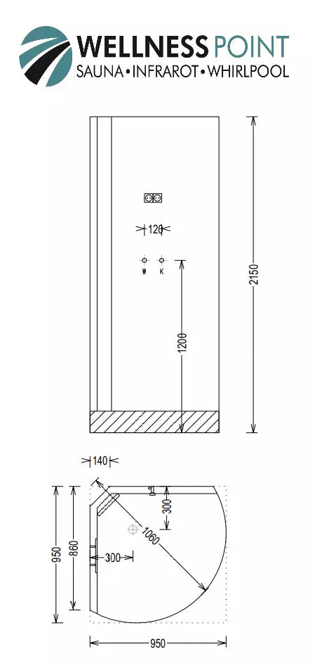 Dampfdusche Dusche Las Vegas 95x95 cm