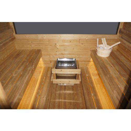 Sanotechnik HANKO OutdoorSauna Außensauna für 6 P. 210x180x210 cm