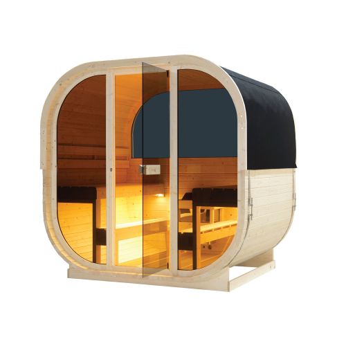 Sanotechnik HANKO Outdoor Sauna Außensauna für 6 P. 210x180x210 cm