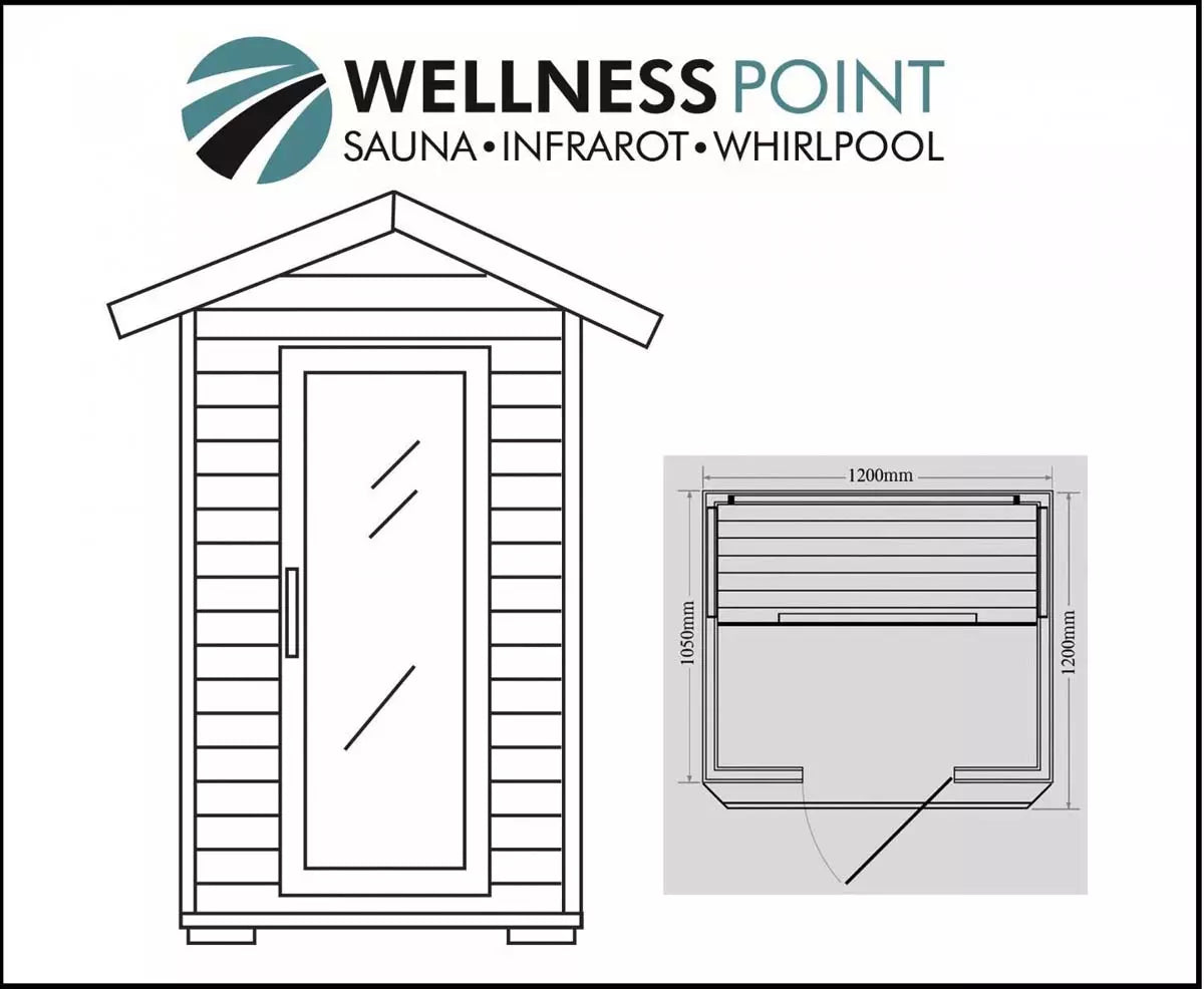 Outdoor-Infrarotkabine Helsinki Alpha Wärmekabine