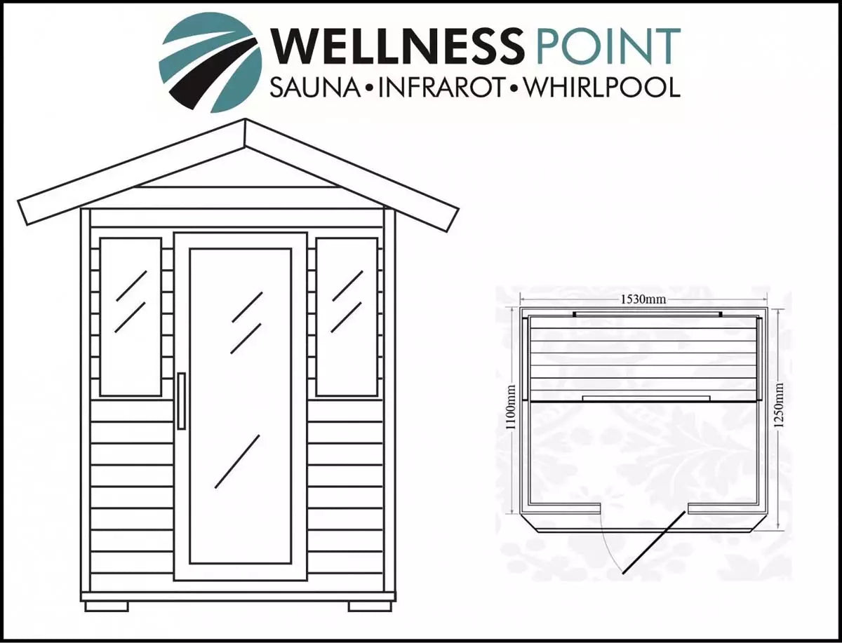 Outdoor-Infrarotkabine Helsinki Beta Wärmekabine