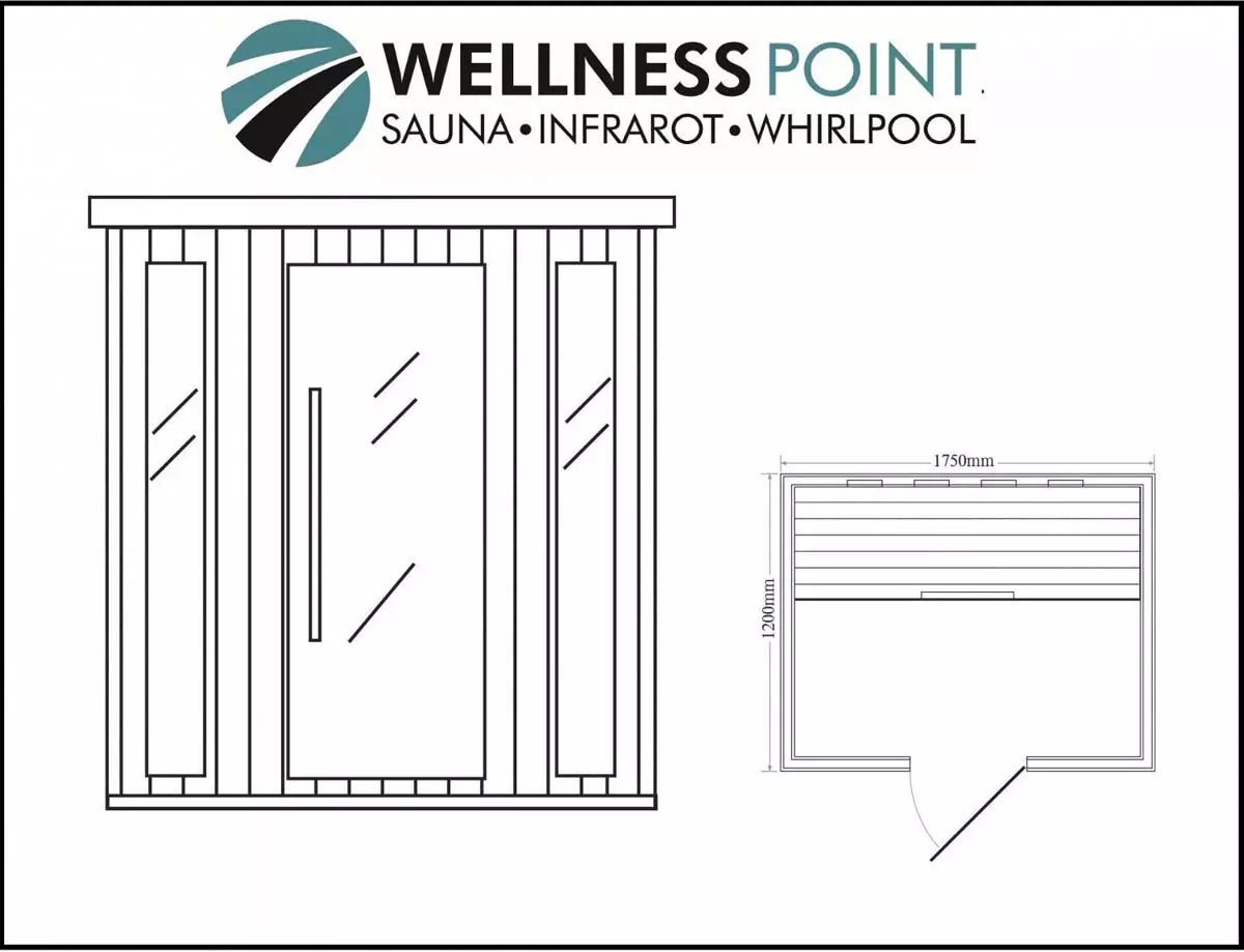 Infrarotkabine Kopenhagen Wärmekabine Hemlock