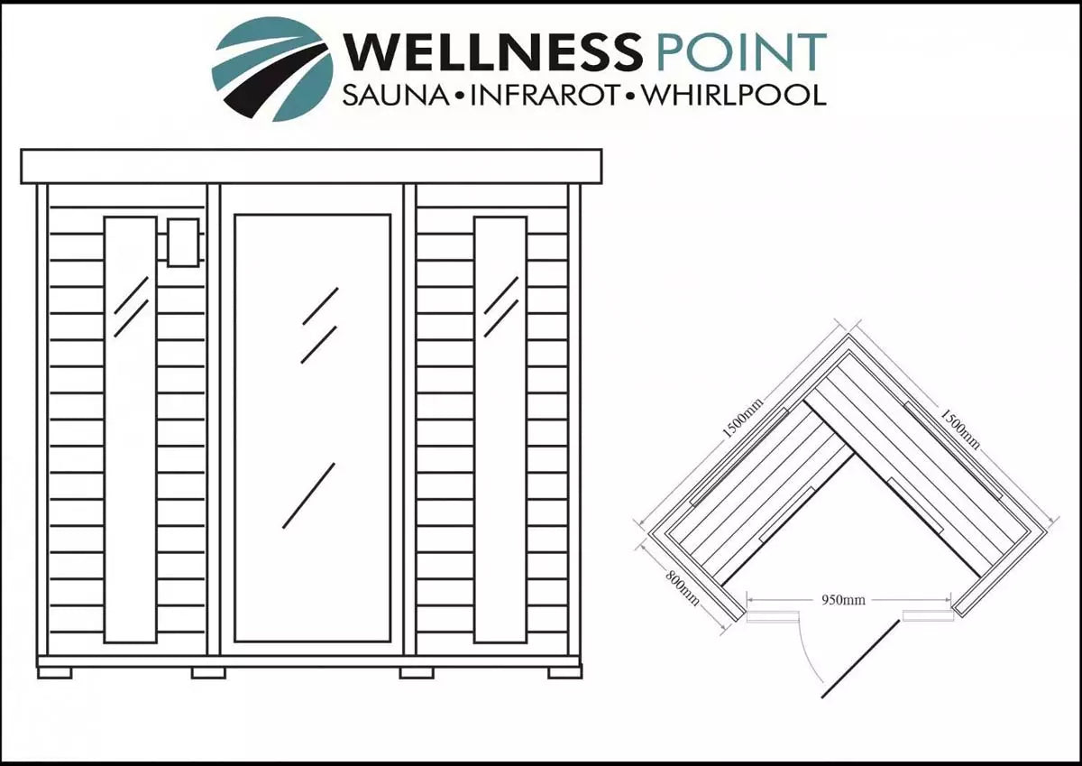 Infrarotkabine Toronto Wärmekabine kanadischem Tannenholz (Rotzeder)