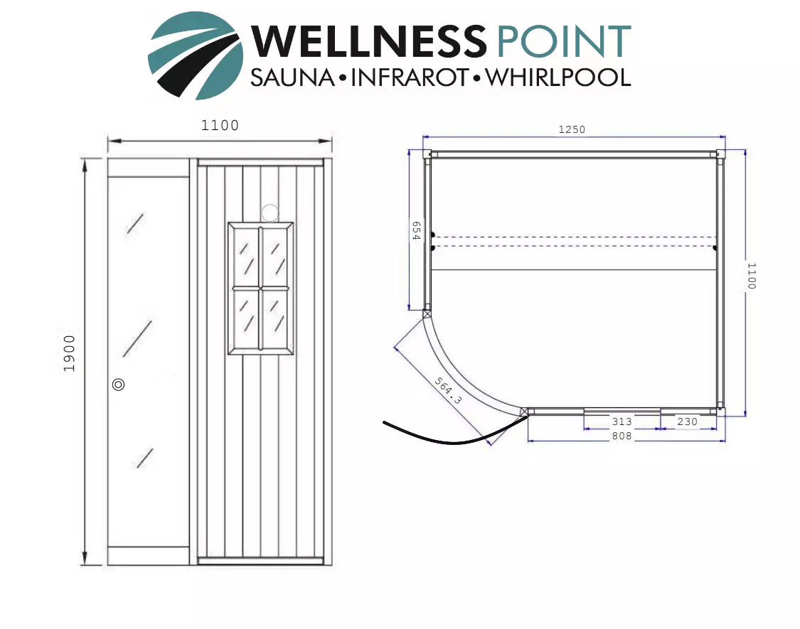 Infrarotsauna & Infrarotkabine Alpha I Pacific Coast Hemlock
