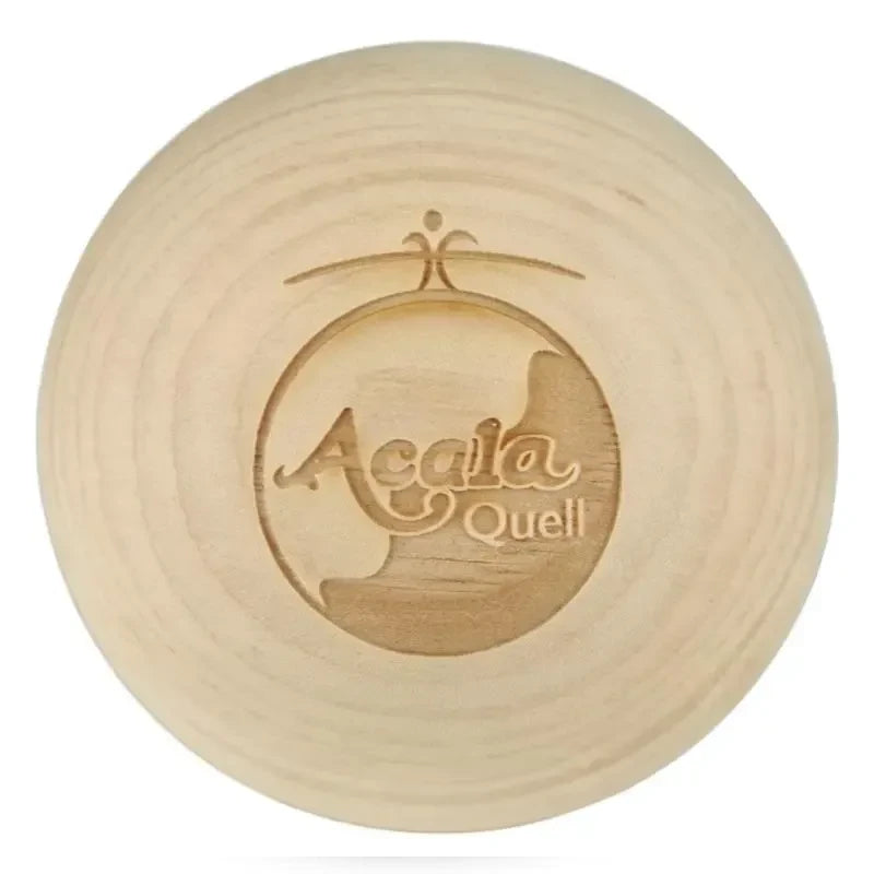 AcalaQuell® Karaffe Alladin | 1,3 Liter | 23,8 Karat Gold | Blume des Lebens & Zirbenholzkugel