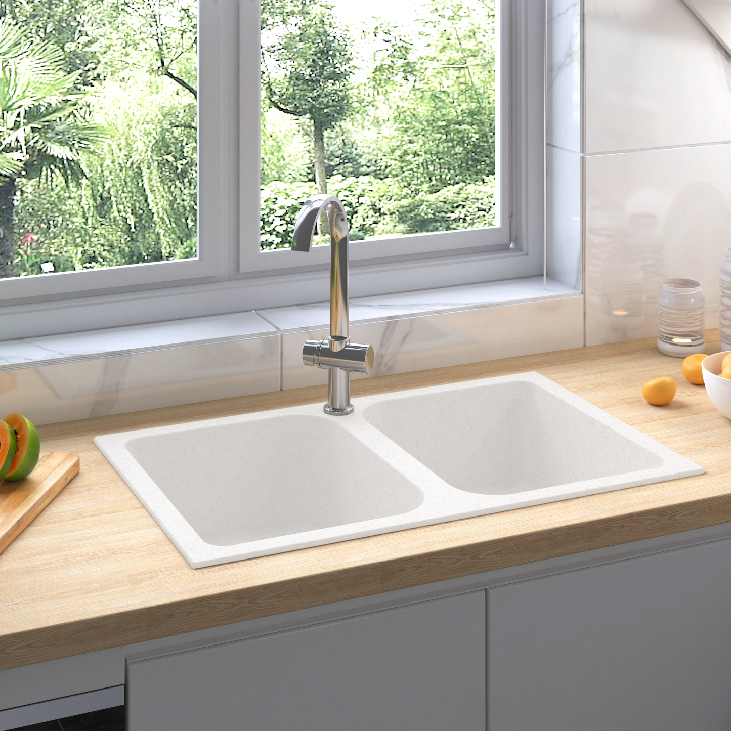 Küchenspüle 760X480X184 Mm Granit