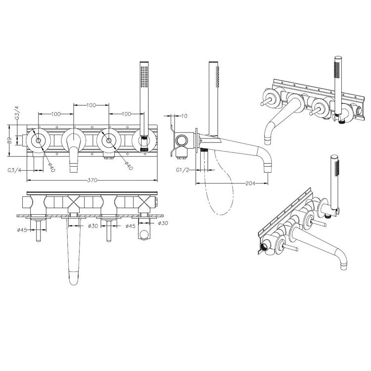 StoneArt Dolce 910280 chrome (Wannenarmatur)