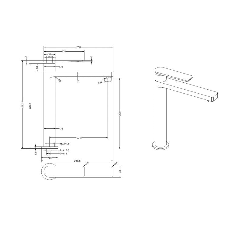 StoneArt Leeo 971220 chrome 29cm (Waschtischarmatur)