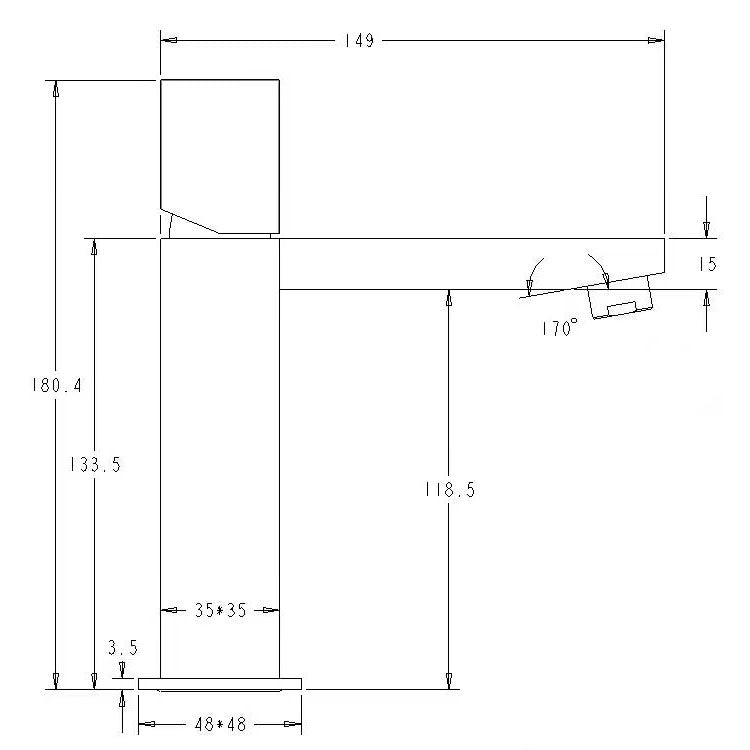 StoneArt Nover 976219 graphit 18cm matt (Waschtischarmatur)