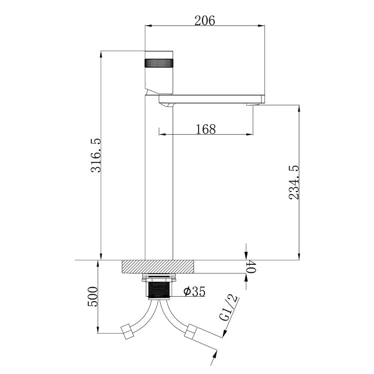 StoneArt Vita 948220 chrome 32cm (Waschtischarmatur)