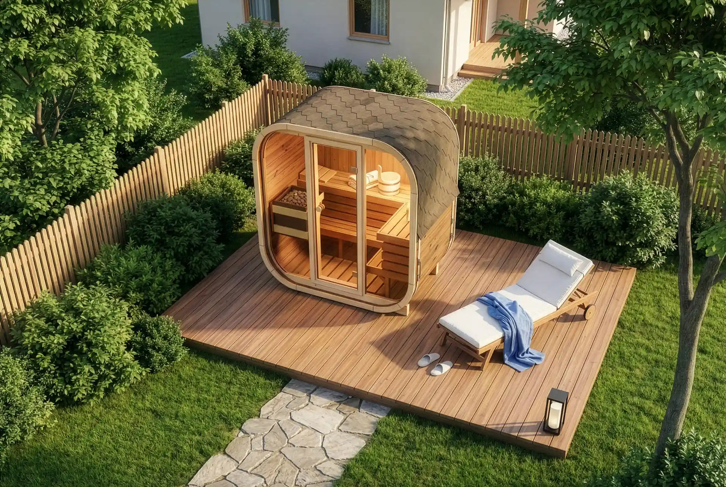 Finntherm Comfort Set Fasssauna Ellipso M Sauna