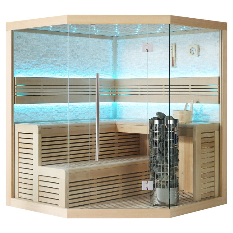 EAGO Sauna AWT E1101C Hemlock 180x180 9kW Cilindro