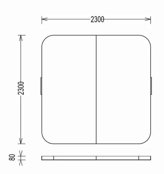 Thermoabdeckung Abdeckung Whirlpool 230x230cm anthrazitgrau