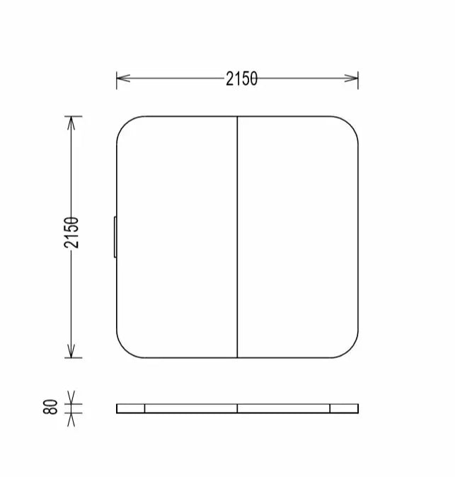 Thermoabdeckung Abdeckung Whirlpool 215x215cm anthrazitgrau