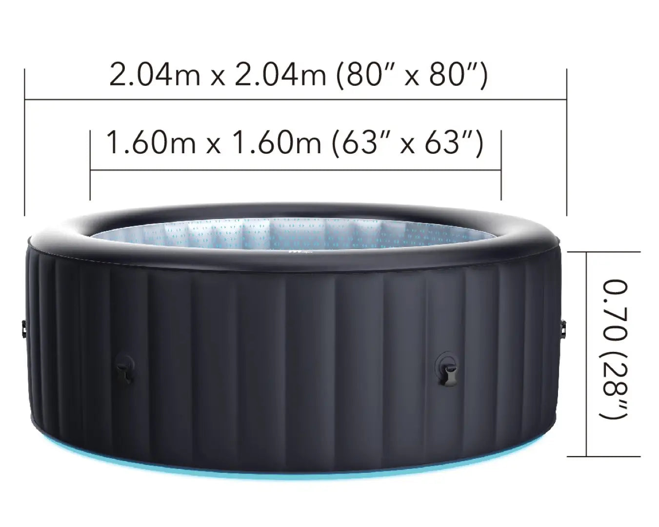 MSpa Whirlpool Aurora 204x204x70cm UVC PTC U-AU062