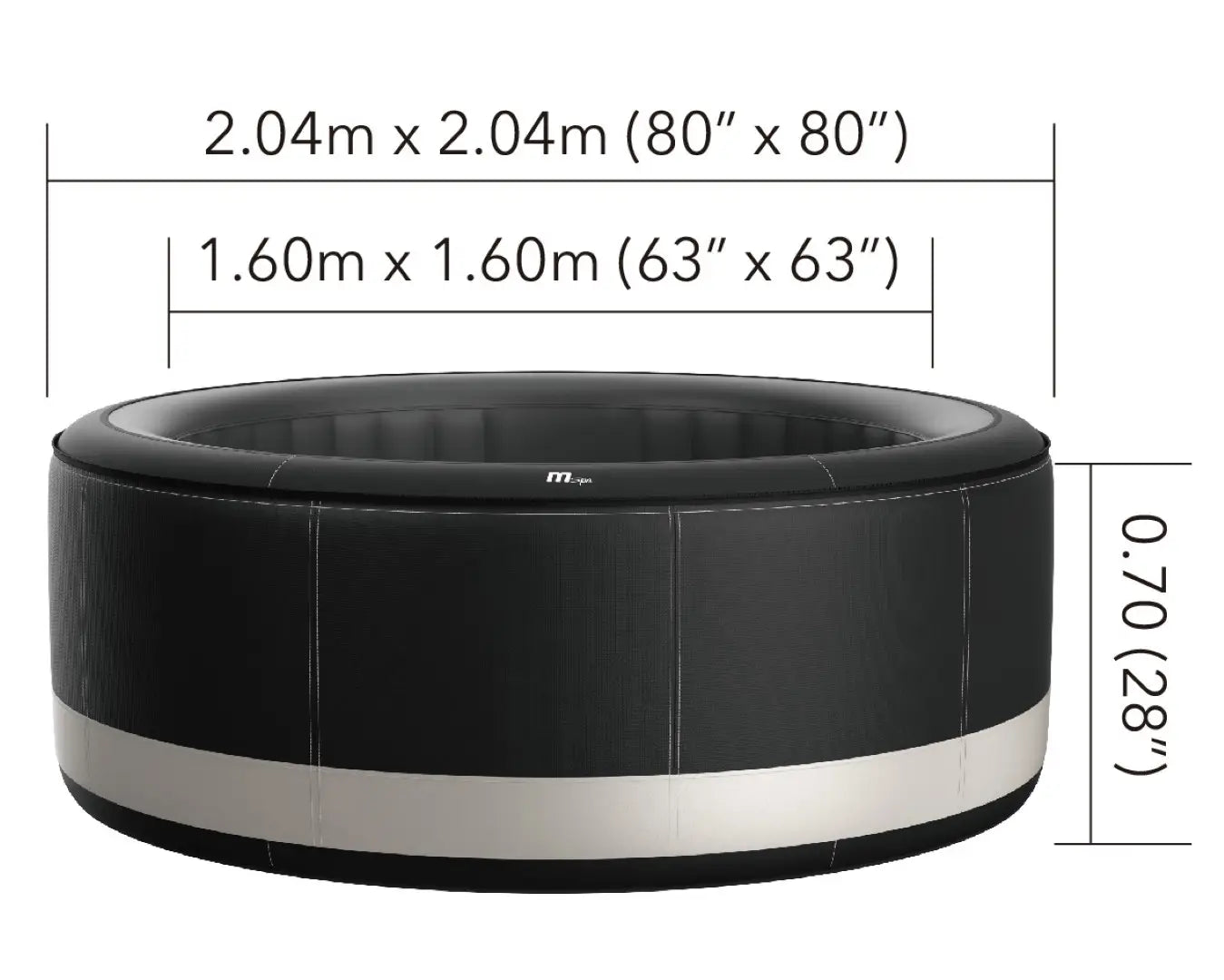MSpa Whirlpool Camaro 204x204x70cm Ozon PTC P-CA063