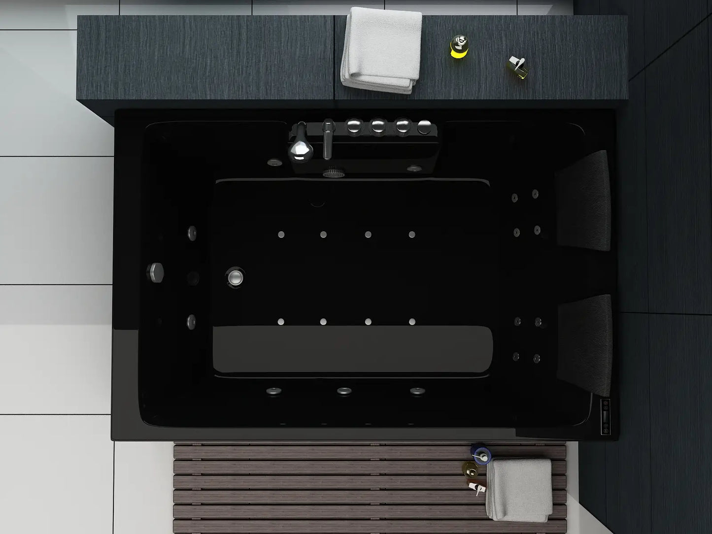 Whirlpool Torino Badewanne Indoor 180x120cm Black