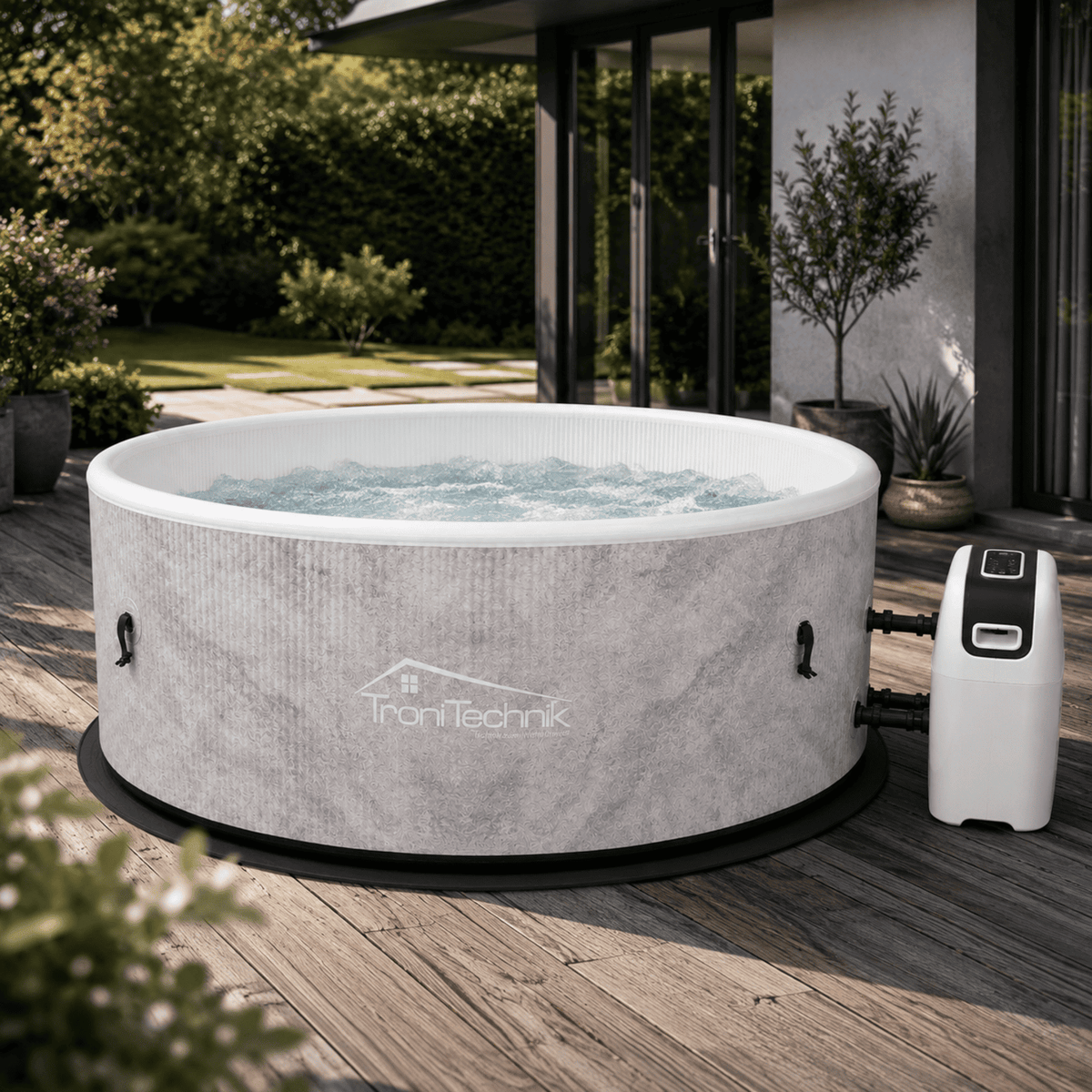 TroniTechnik Whirlpool CAPRERA grau Outdoorpool