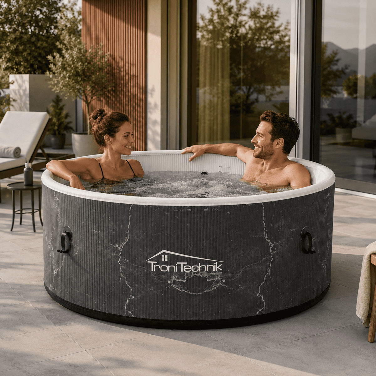 TroniTechnik Whirlpool CAPRERA schwarz Outdoorpool