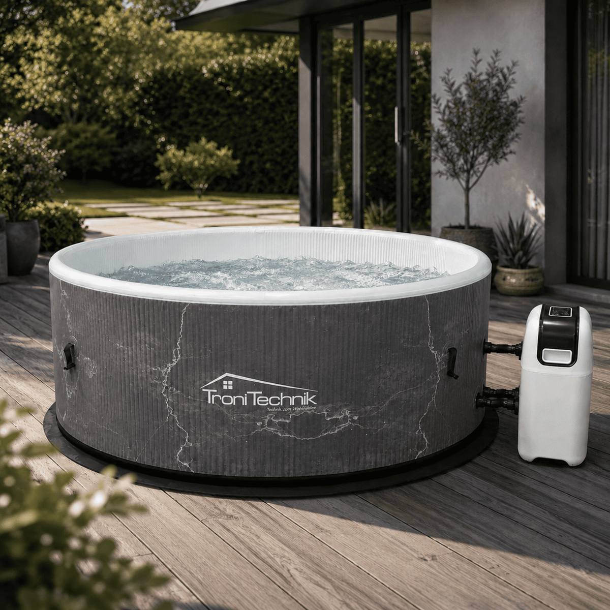 TroniTechnik Whirlpool CAPRERA schwarz Outdoorpool