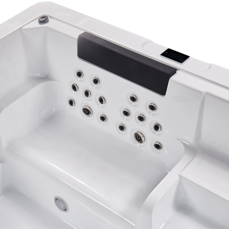 Swim Spa Whirlpool AWT Innovation430 mit Wärmepumpe weiß 430x230 grau