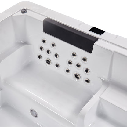 Swim Spa Whirlpool AWT Innovation430 mit Wärmepumpe weiß 430x230 grau