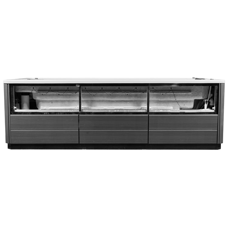 Swim Spa Whirlpool AWT Innovation430 mit Wärmepumpe weiß 430x230 grau