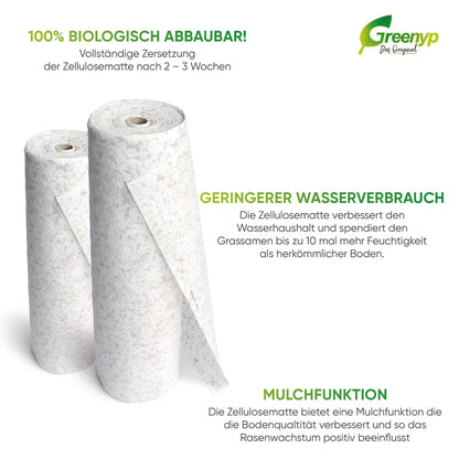 Greenyp All-In-One Rollrasen | Rasenmatte mit integrierten Rasensamen