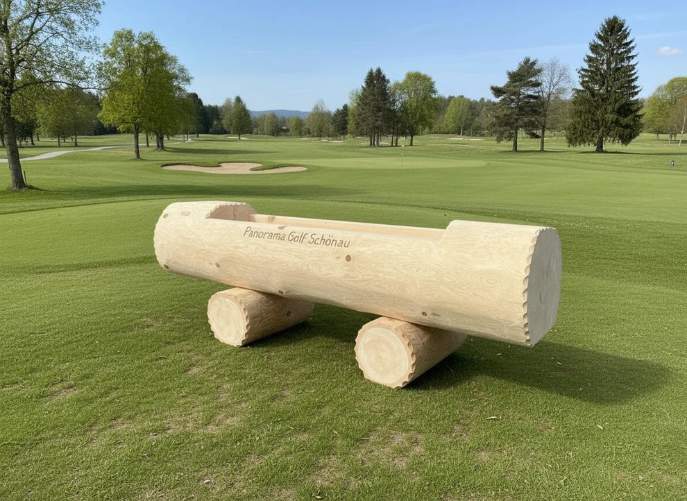 Holzbrunnen ,,Brecherspitz" Holztrog Seiten abgeflacht