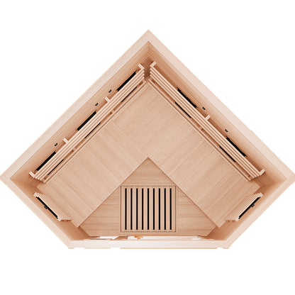 Dewello Infrarotkabine LAKEFIELD 120x120 Dual-Therm