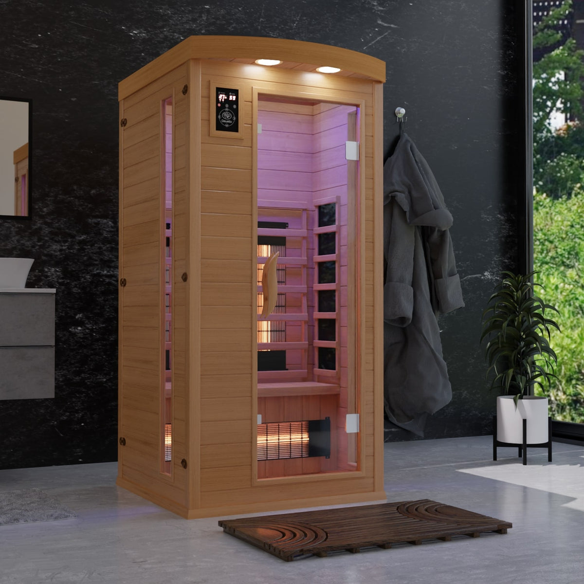 Dewello Infrarotkabine PIERSON 90x90 Dual-Therm