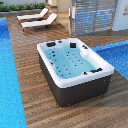 Outdoor Whirlpool für 2 Personen LEVANZO weiß 190x135cm