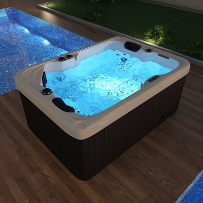 Outdoor Whirlpool für 2 Personen LEVANZO weiß 190x135cm