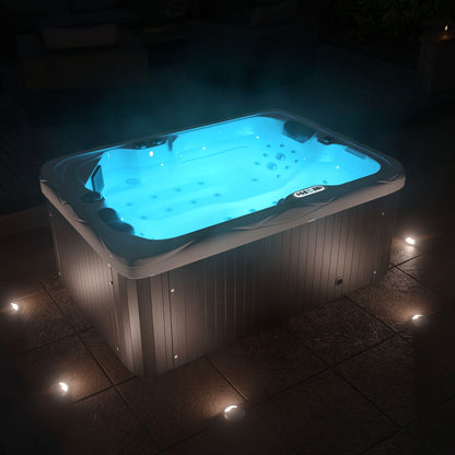 Outdoor Whirlpool für 2 Personen LEVANZO weiß 190x135cm