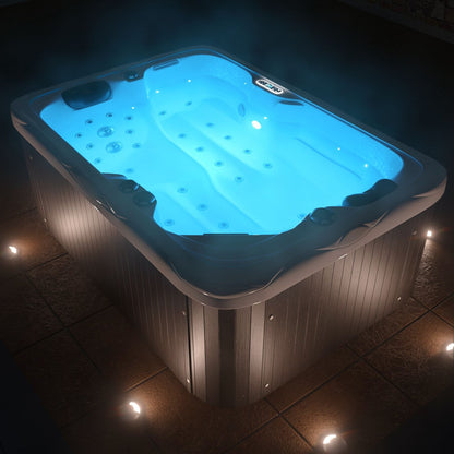 Outdoor Whirlpool für 2 Personen LEVANZO weiß 190x135cm