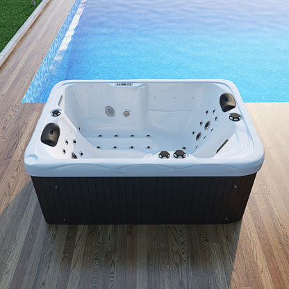 Outdoor Whirlpool für 2 Personen LEVANZO weiß 190x135cm