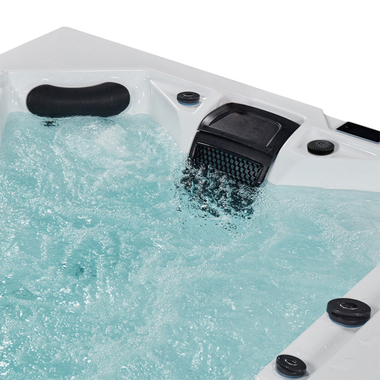 Swim Spa Whirlpool AWT Innovation590 Dual mit Wärmepumpe weiß 590x235 grau