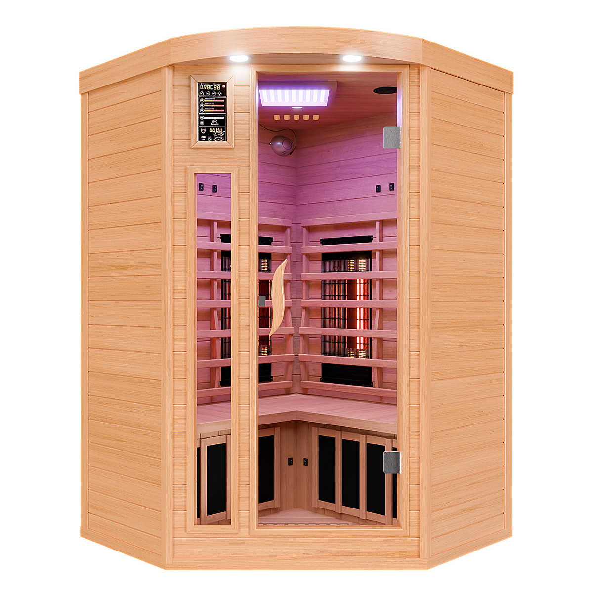 Dewello Infrarotkabine LAKEFIELD PRO Hemlock/Zeder 120x120