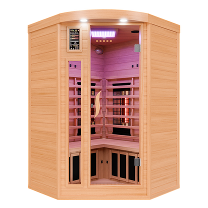 Dewello Infrarotkabine LAKEFIELD PRO Hemlock/Zeder 120x120