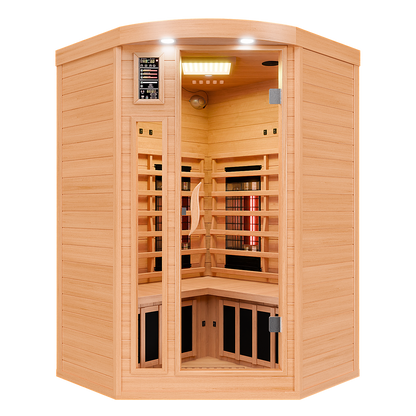 Dewello Infrarotkabine LAKEFIELD PRO Hemlock/Zeder 120x120
