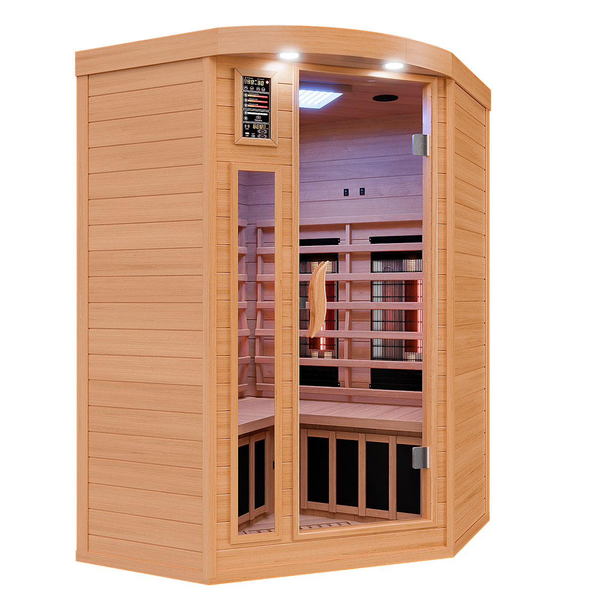 Dewello Infrarotkabine LAKEFIELD PRO Hemlock/Zeder 120x120