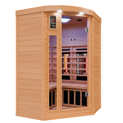 Dewello Infrarotkabine LAKEFIELD PRO Hemlock/Zeder 120x120