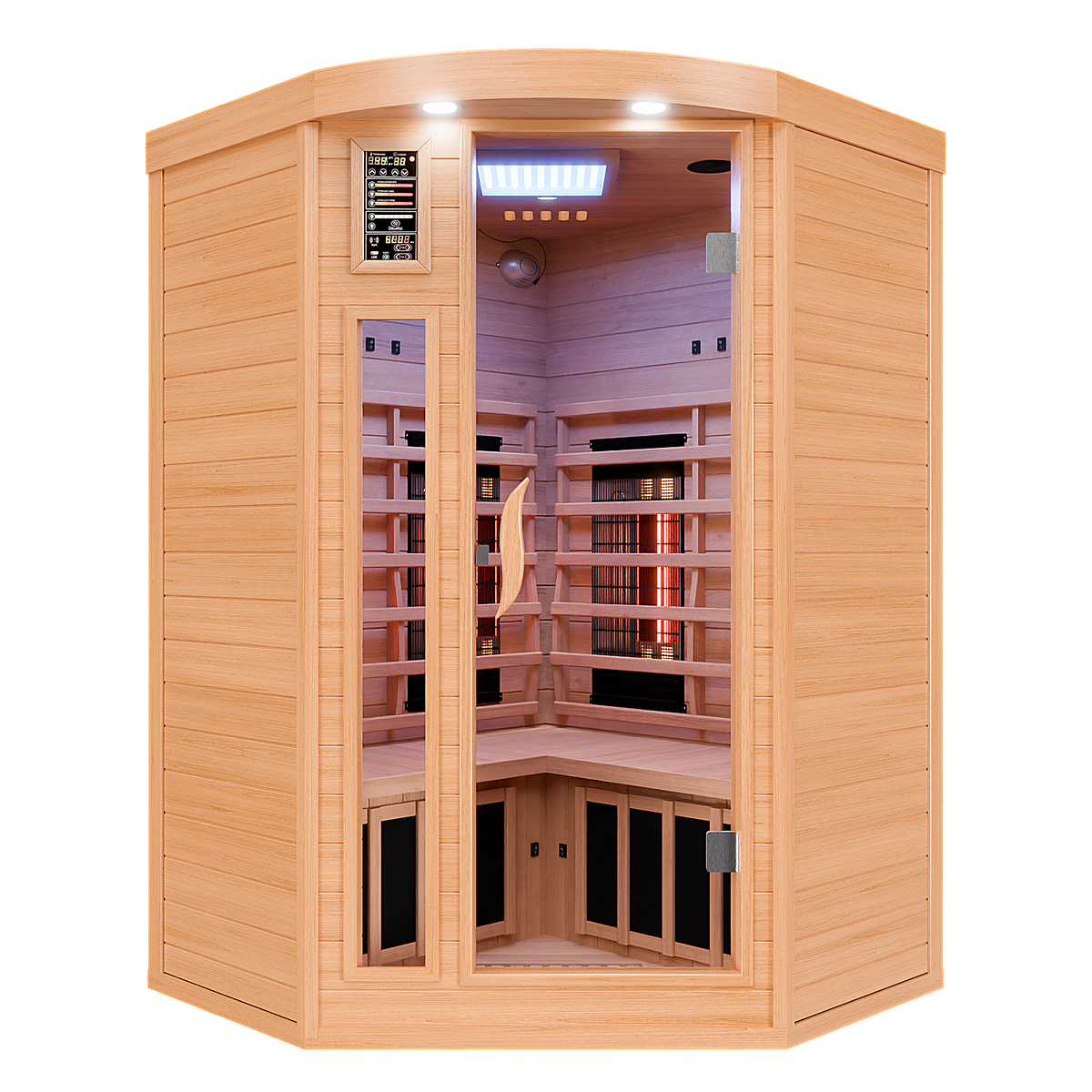 Dewello Infrarotkabine LAKEFIELD PRO Hemlock/Zeder 120x120