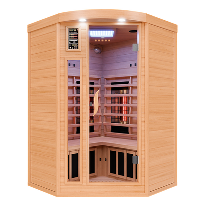 Dewello Infrarotkabine LAKEFIELD PRO Hemlock/Zeder 120x120