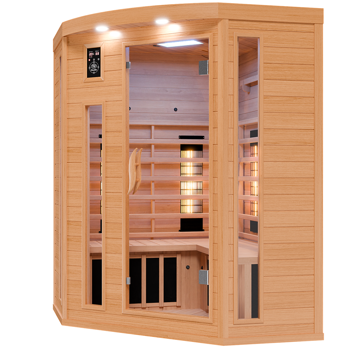 Dewello Infrarotkabine LAKEFIELD 3 140x140 Dual-Therm