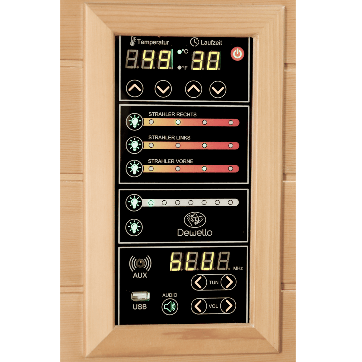 Dewello Infrarotkabine PIERSON PRO Hemlock Zeder 100x100 Dual-Therm